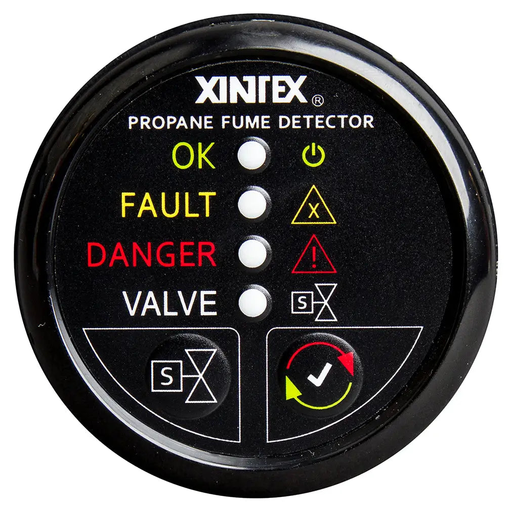 Fireboy-Xintex Propane Fume Detector w/Plastic Sensor Solenoid Valve - Black Bezel Display [P-1BS-R] - Fume Detectors