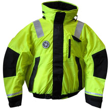 First Watch AB-1100 Flotation Bomber Jacket - Hi-Vis Yellow/Black - Small [AB-1100-HV-S] - Flotation Coats/Pants
