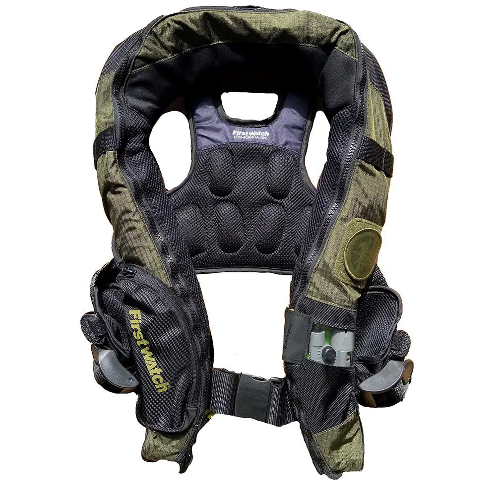 First Watch Auto/Manual Convertible 38G Inflatable PFD - Green [FW-40PROA/M-GN] - Personal Flotation Devices