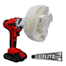 Flitz Buff Ball - Extra Large 7’’ - White w/1.76oz Tube Flitz Polish [WB 201-50] - Cleaning