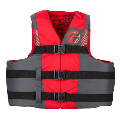 Full Throttle Adult Nylon Life Jacket - 4X/7X - Red/Black [112200-100-110-26] - Life Vests