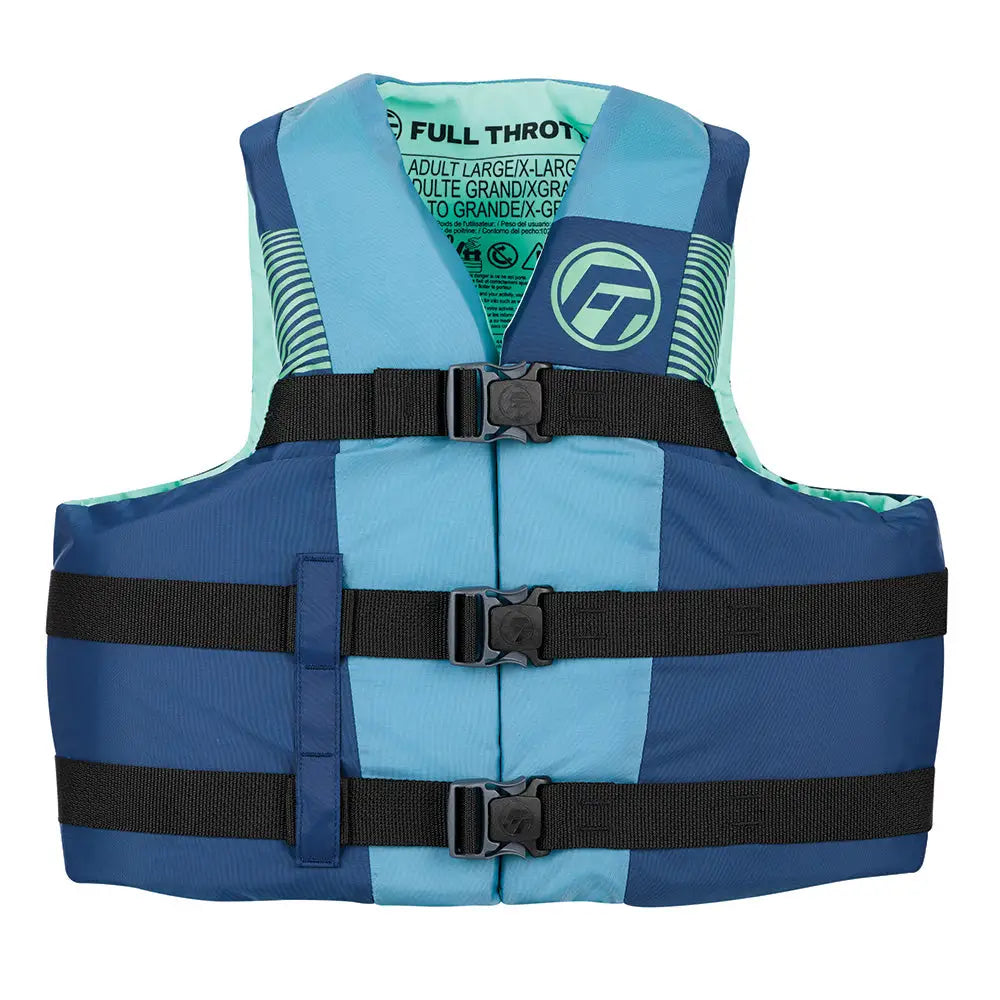 Full Throttle Adult Nylon Life Jacket - S/M - Blue/Black [112200-500-030-26] - Life Vests