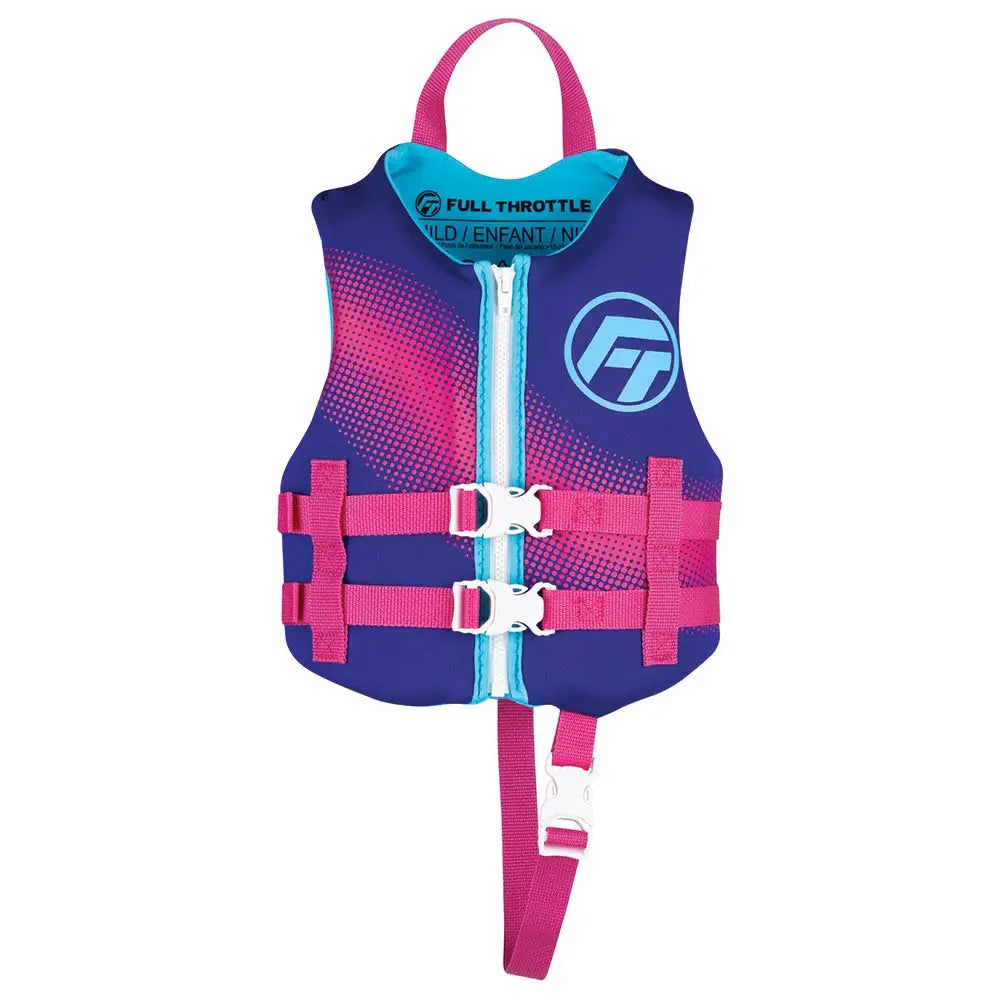 Full Throttle Child Rapid-Dry Life Jacket -Purple [142100-600-001-22] - Life Vests