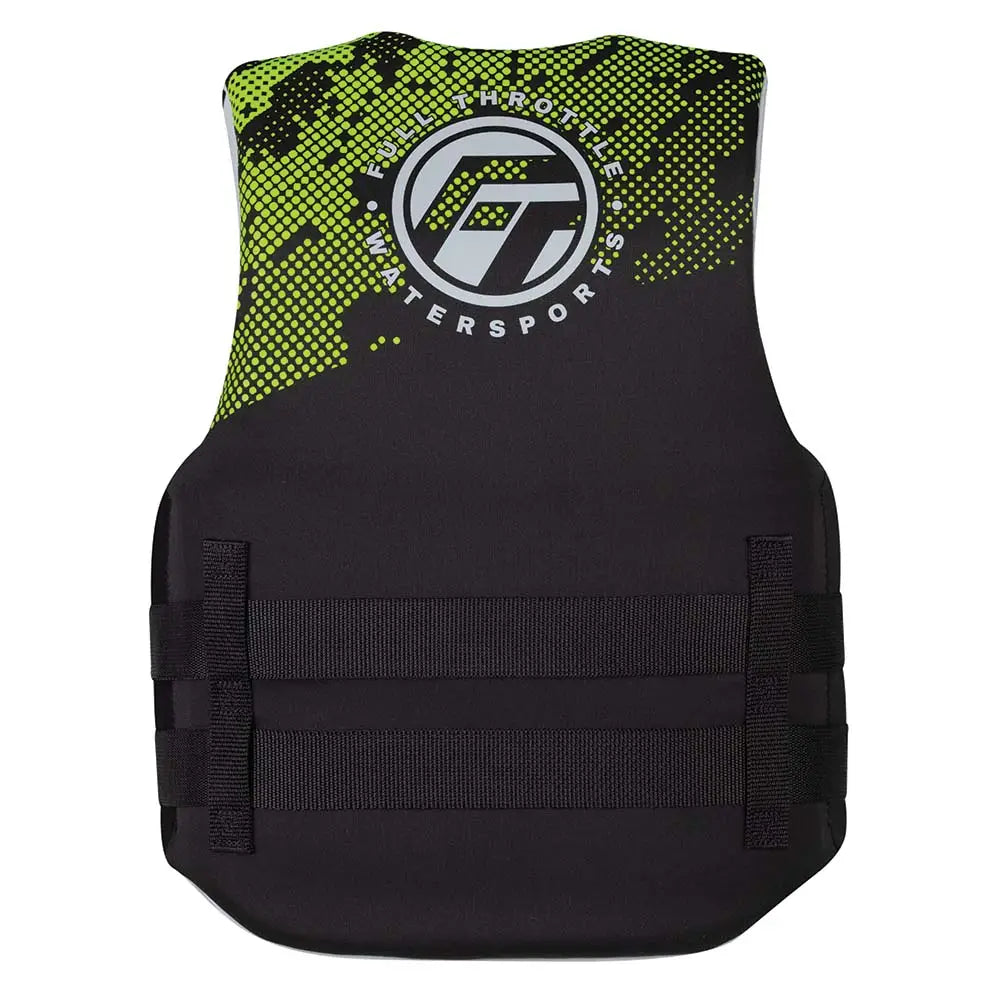Full Throttle Junior Hinged Neoprene Life Jacket - Green [142400-400-009-22] - Life Vests