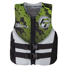 Full Throttle Junior Hinged Neoprene Life Jacket - Green [142400-400-009-22] - Life Vests