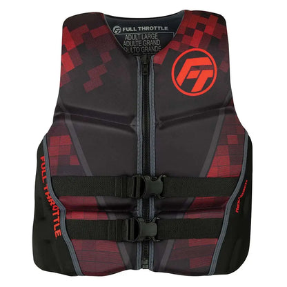 Full Throttle Mens Rapid-Dry Flex-Back Life Jacket - M - Black/Red [142500-100-030-22] - Life Vests