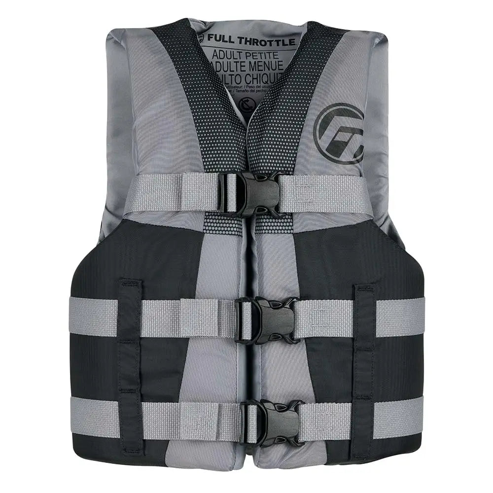 Full Throttle Teen Nylon Life Jacket - Grey/Black [112200-701-010-22] - Life Vests