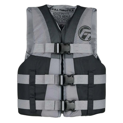Full Throttle Teen Nylon Life Jacket - Grey/Black [112200-701-010-22] - Life Vests
