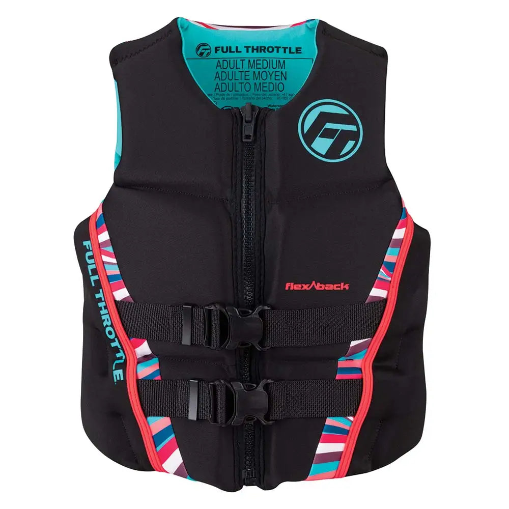 Full Throttle Womens Rapid-Dry Flex-Back Life Jacket - Womens L - Pink/Black [142500-105-840-22] - Life Vests