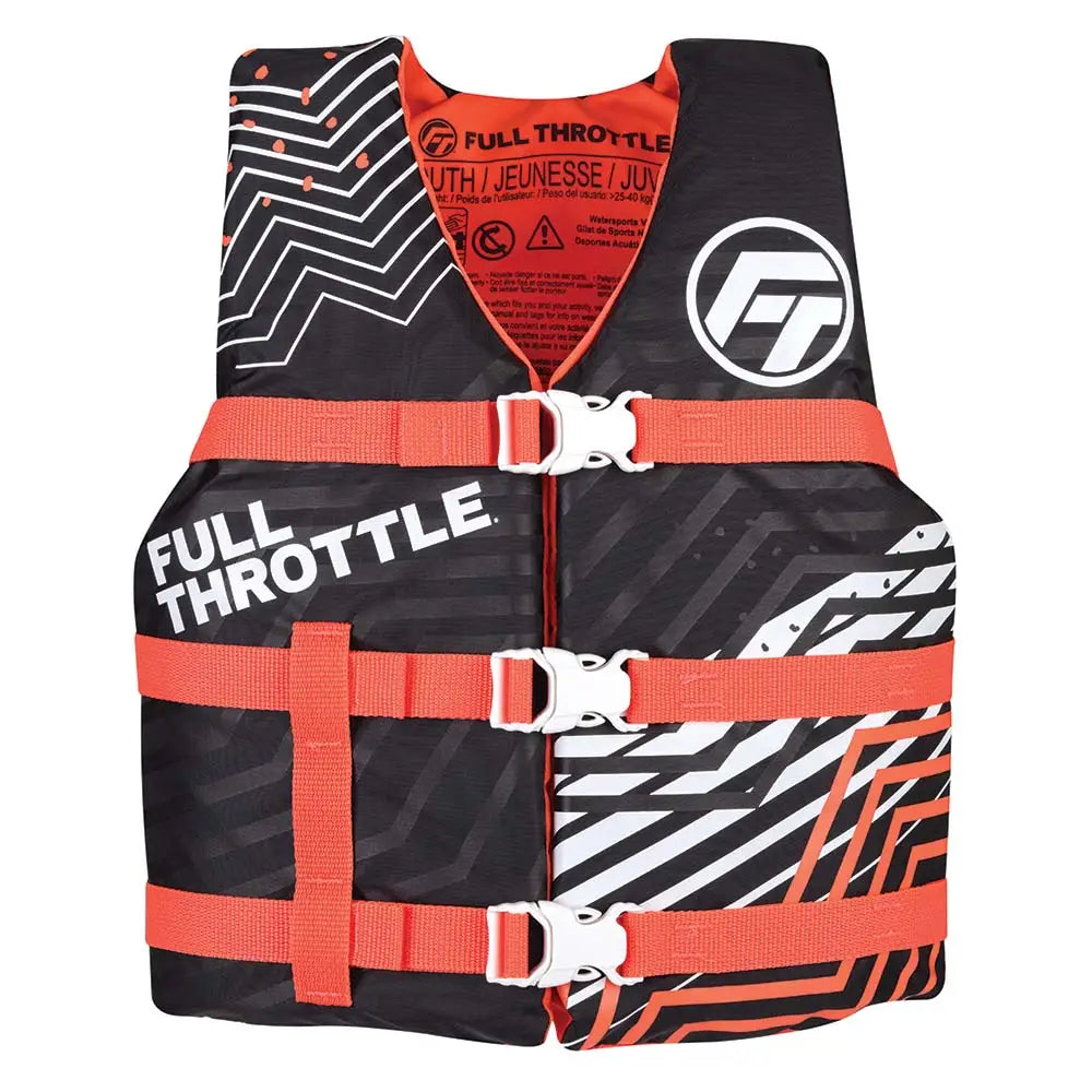 Full Throttle Youth Nylon Life Jacket - Pink/Black [112200-105-002-22] - Life Vests