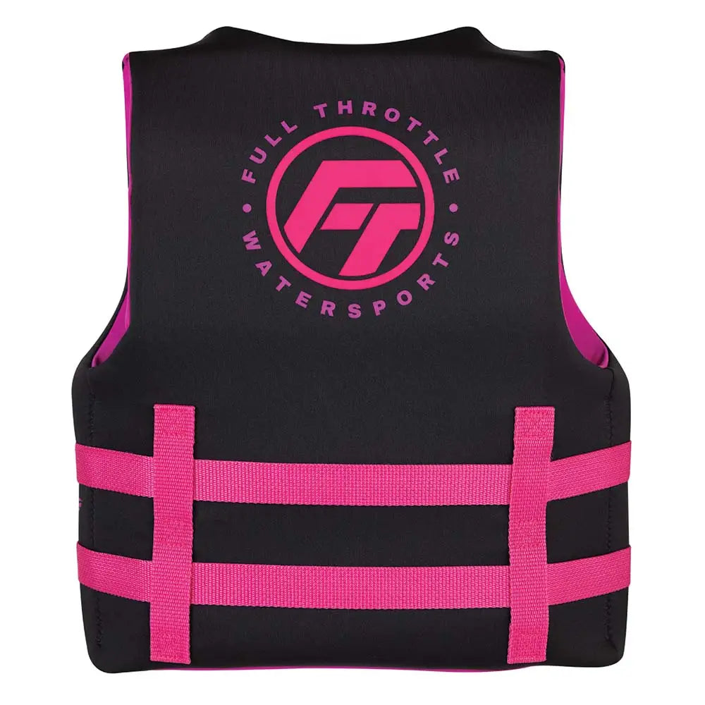 Full Throttle Youth Rapid-Dry Life Jacket - Pink/Black [142100-105-002-22] - Life Vests