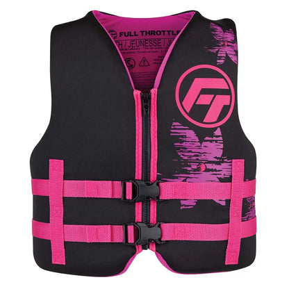Full Throttle Youth Rapid-Dry Life Jacket - Pink/Black [142100-105-002-22] - Life Vests