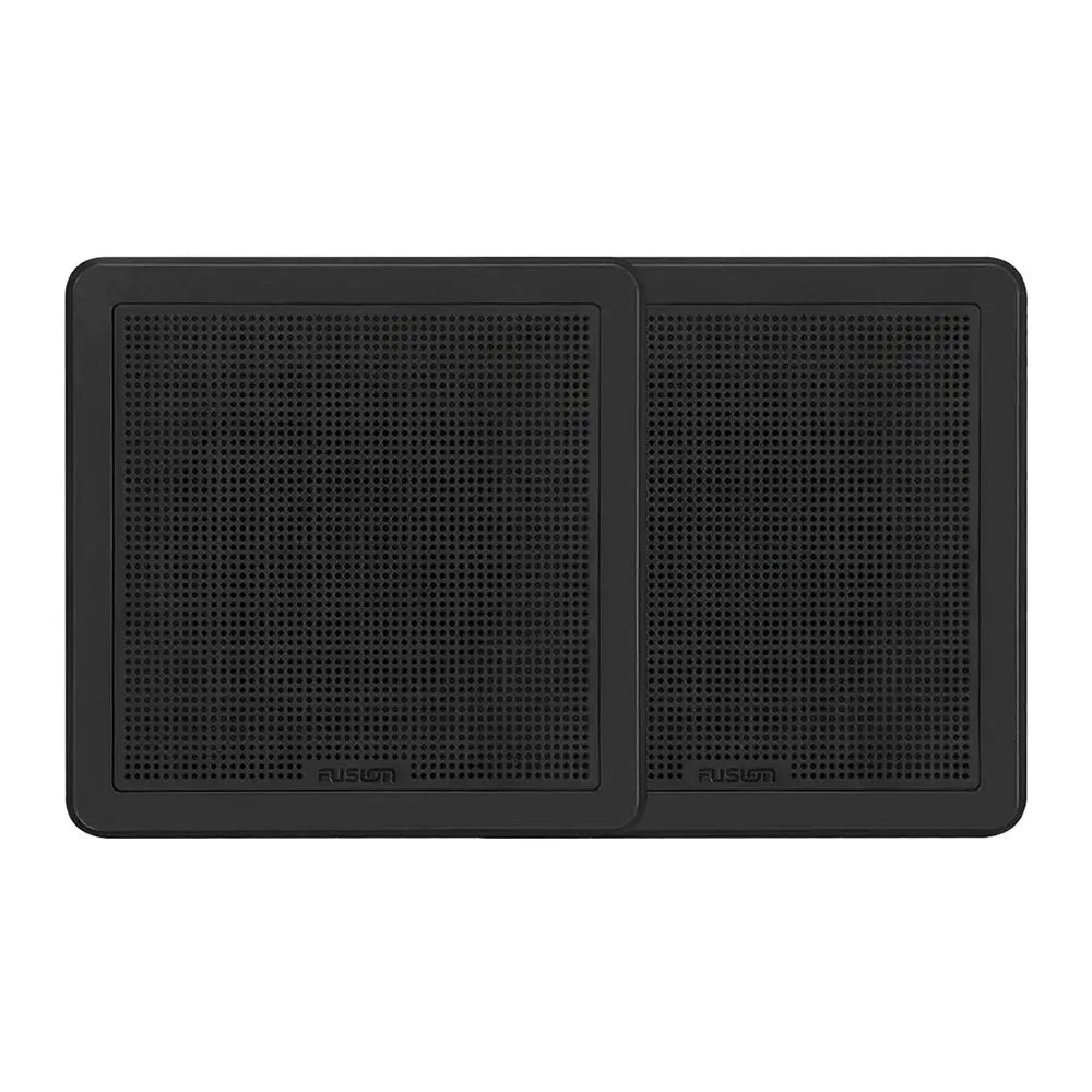 Fusion FM-65SB FM Series 6.5’’ 120 Flush Mount Square Marine Speakers - Black Grill - 120W [010-02299-11] - Speakers