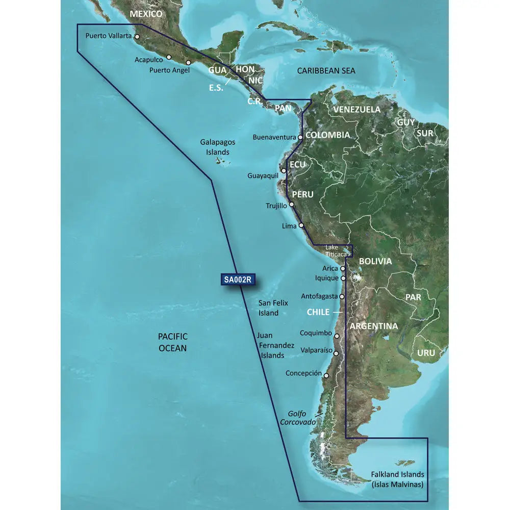 Garmin BlueChart g3 HD - HXSA002R - South America West Coast - microSD/SD [010-C1063-20] - Garmin BlueChart Foreign