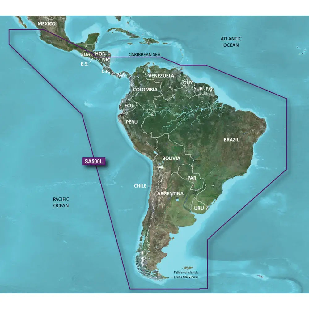 Garmin BlueChart g3 HD - HXSA600X - South America - microSD/SD [010-C1067-20] - Garmin BlueChart Foreign
