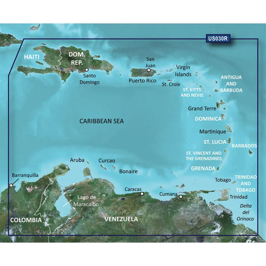 Southeast Caribbean Garmin BlueChart g3 HD HXUS030R microSD SD - Garmin BlueChart