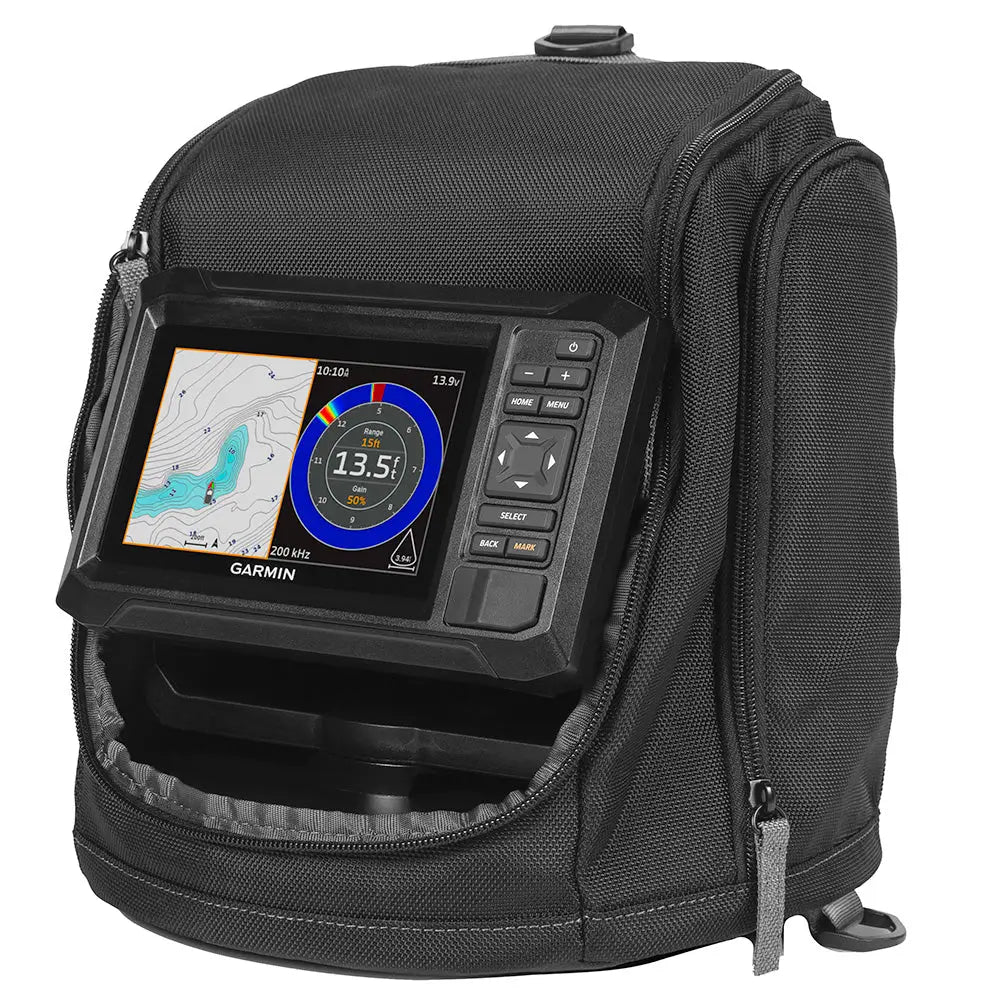 Garmin ECHOMAP UHD2 Keyed 5’’ cv Ice Fishing Bundle w/ECHOMAP UHD2 53cv Dual Beam-IF Transducer [010-02590-35] - Ice