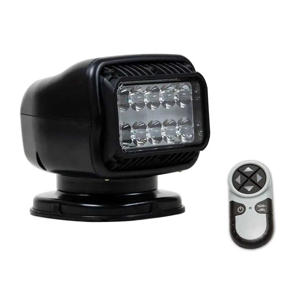 Golight GT Series LED Hybrid Light Permanent Mount w/Hardwired Dash Mount Remote - 12V - Black [20218GT] - Search Lights