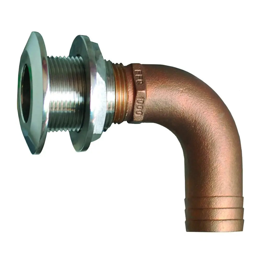 GROCO 1-1/2’’ 90 Degree Hose Thru-Hull Fitting [HTHC-1500-S] - Thru-Hull Fittings