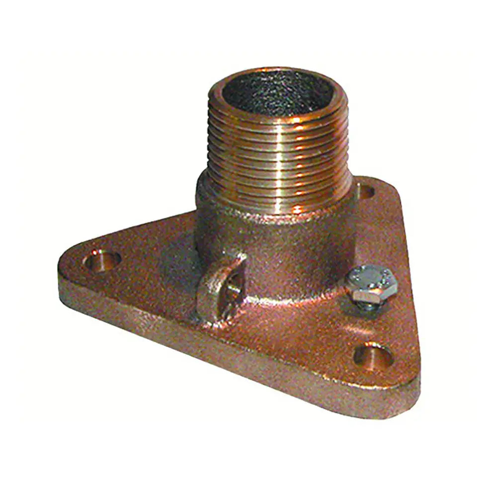 GROCO 1-1/2’’ Bronze NPS to NPT Flange Adapter [IBVF-1500] - Fittings