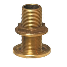 GROCO 1-1/4’’ NPS NPT Combo Bronze Thru-Hull Fitting w/Nut [TH-1250-W] - Thru-Hull Fittings