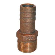 GROCO 1-1/4’’ NPT x 1-1/8’’ ID Bronze Pipe to Hose Straight Fitting [PTH-1125] - Fittings