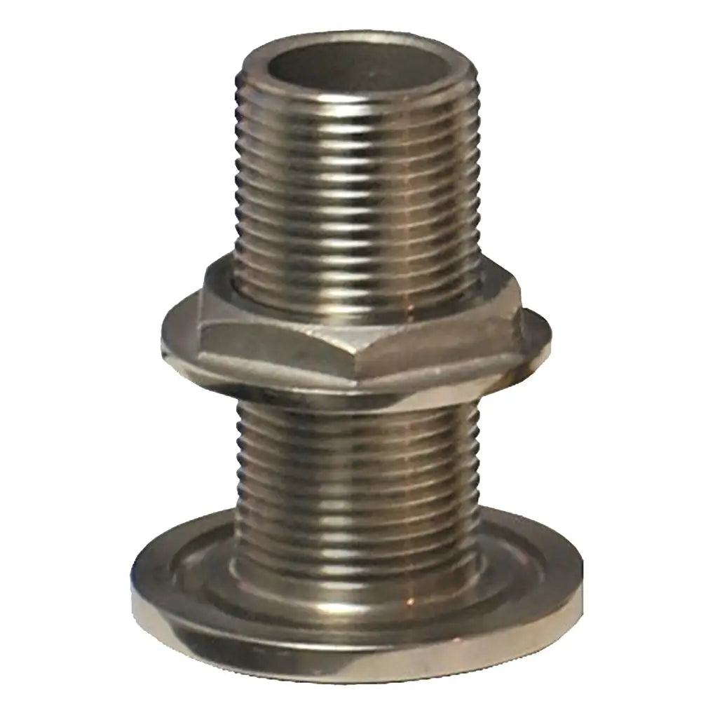 GROCO 1/2’’ NPS NPT Combo Stainless Steel Thru-Hull Fitting w/Nut [TH-500-WS] - Thru-Hull Fittings