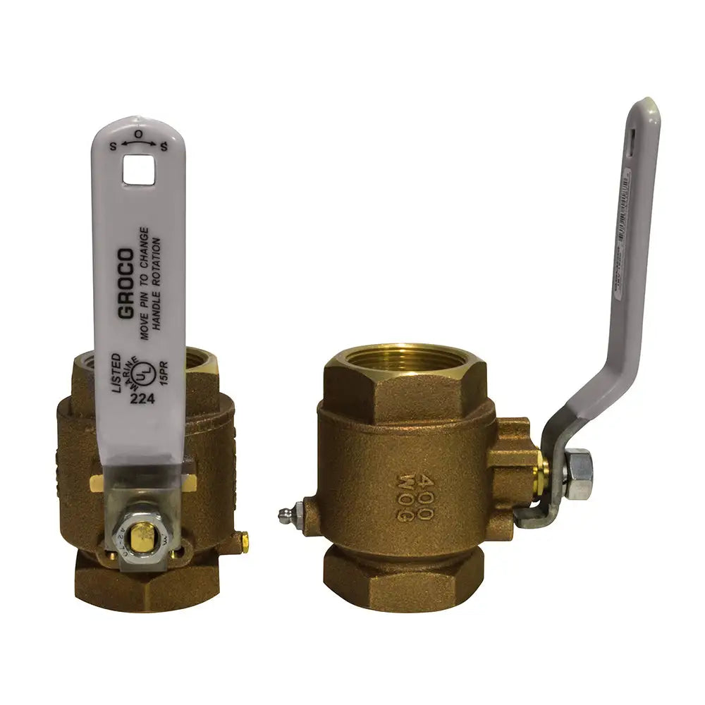 GROCO 1/2’’ NPT Bronze In-Line Ball Valve [IBV-500] - Fittings