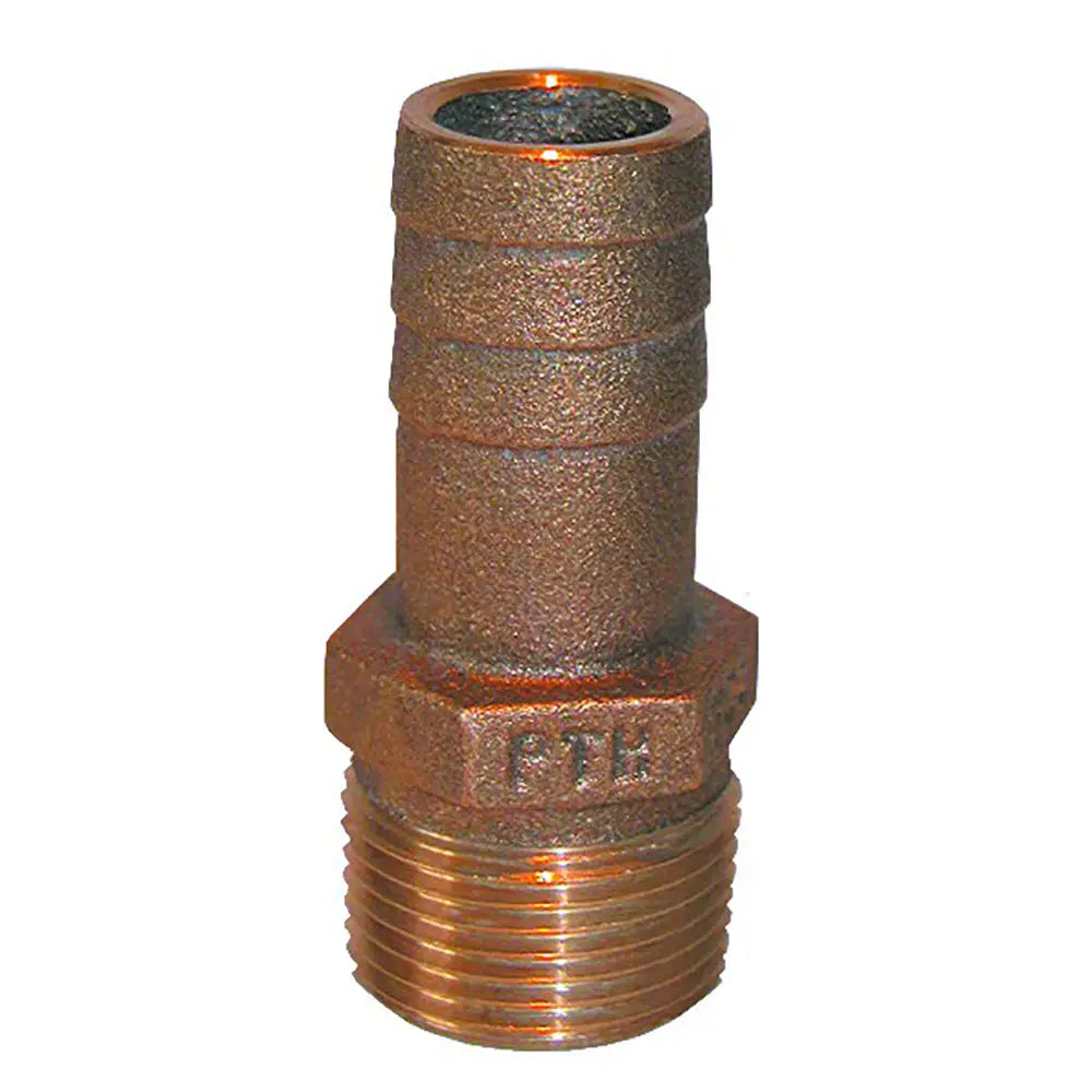 GROCO 1’’ NPT x 1’’ ID Bronze Pipe to Hose Straight Fitting [PTH-1000] - Fittings