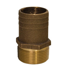 GROCO 3/4’’ NPT x 1’’ Bronze Full Flow Pipe to Hose Straight Fitting [FF-750] - Fittings