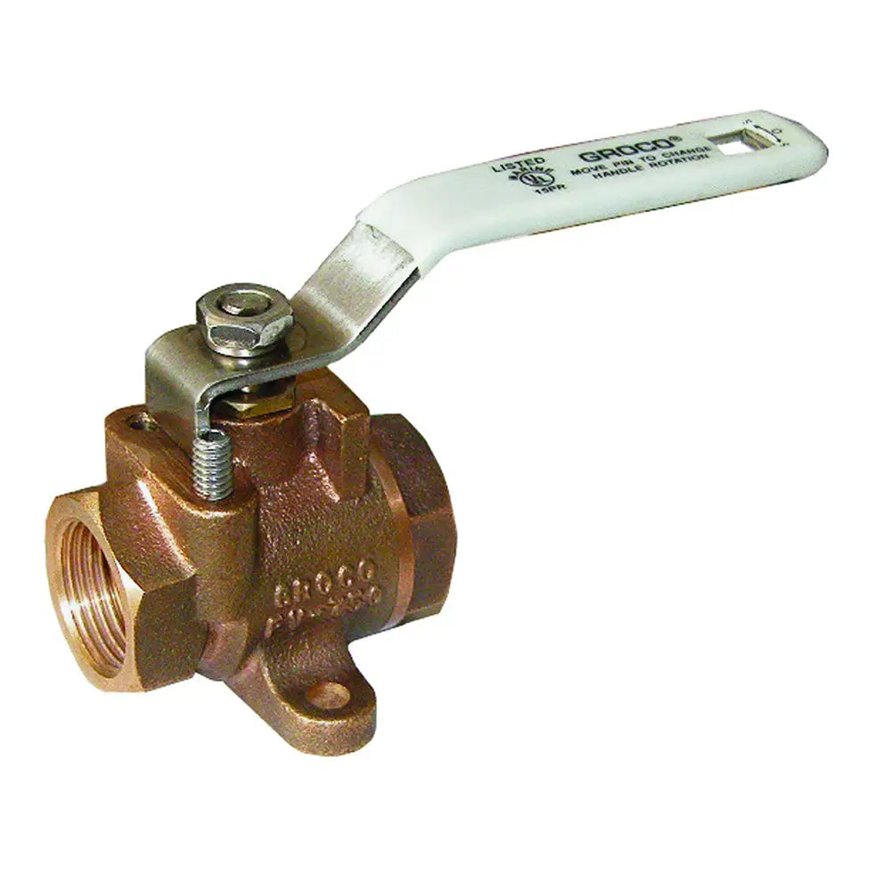 GROCO 3/8’’ NPT Bronze Inline Fuel Valve [FV-375] - Fittings
