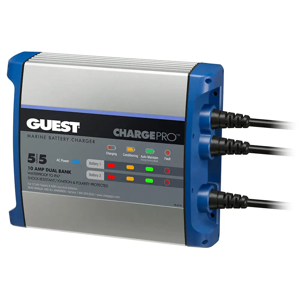 Guest On-Board Battery Charger 10A / 12V - 2 Bank - 120V Input [2711A] - Battery Chargers