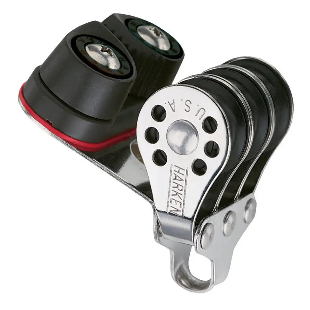 Harken 22mm Triple Micro Block w/Cam Cleat- Fishing [230F] - Outrigger Accessories