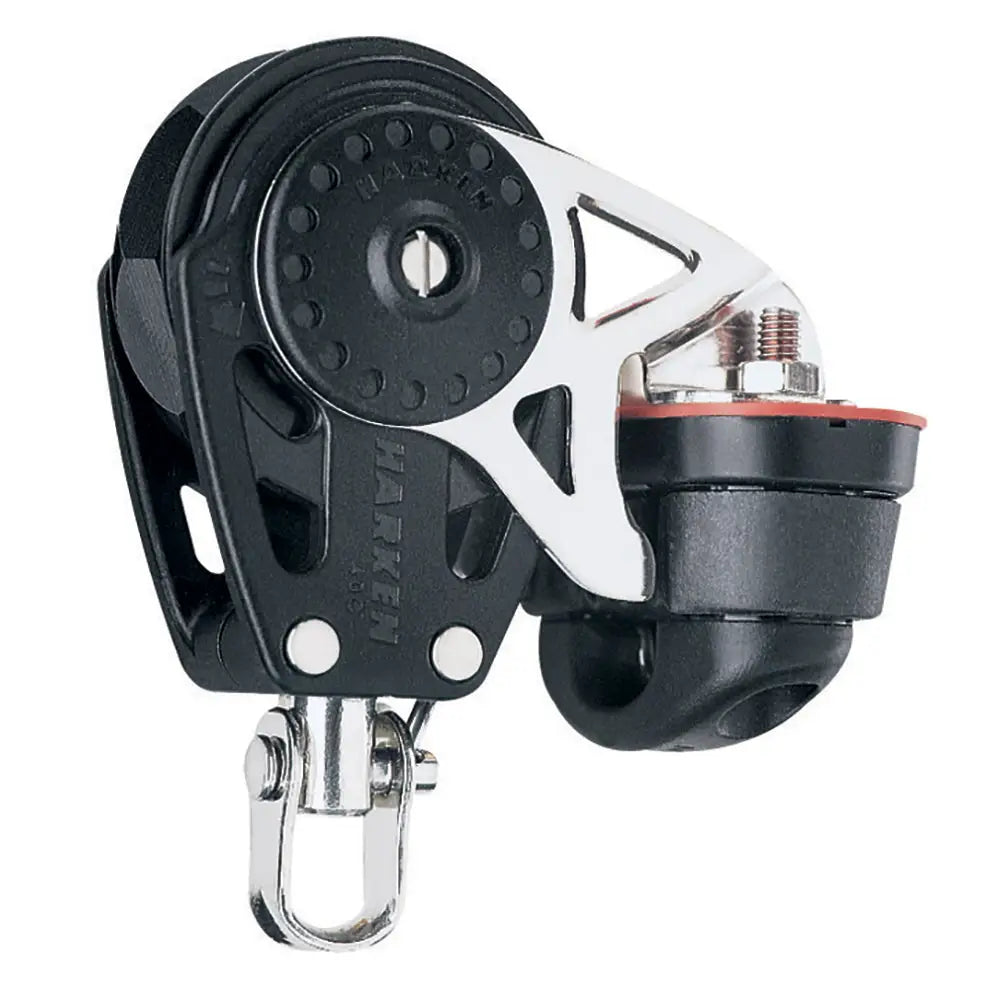 Harken 40mm Carbo Single Ratchet Block w/Swivel Becket Cam Cleat [2610] - Blocks