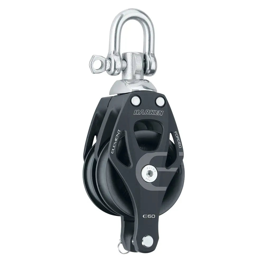 Harken 60mm Double Aluminum Element Block w/Swivel Becket [6270] - Blocks