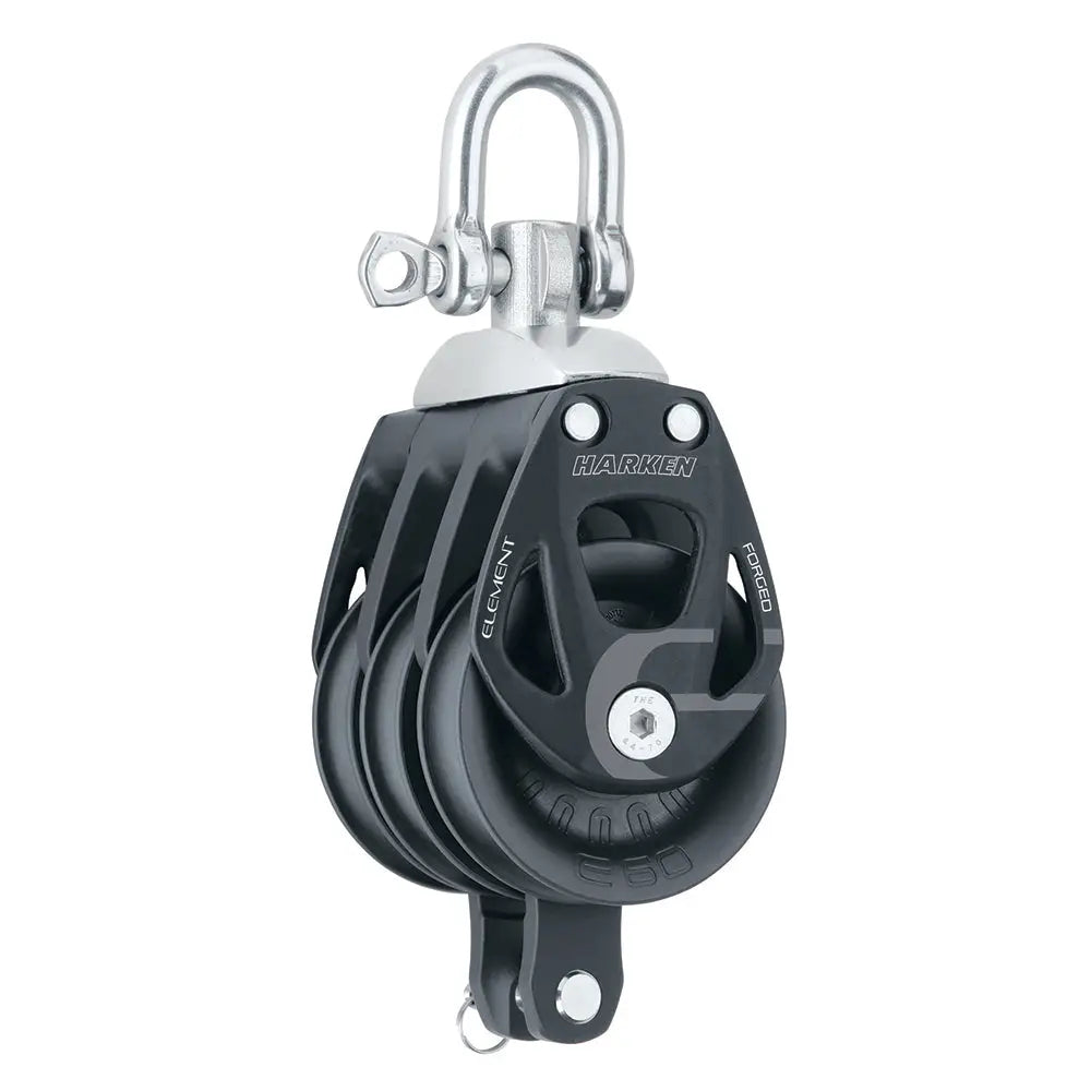 Harken 60mm Triple Aluminum Element Block w/Swivel Becket [6273] - Blocks