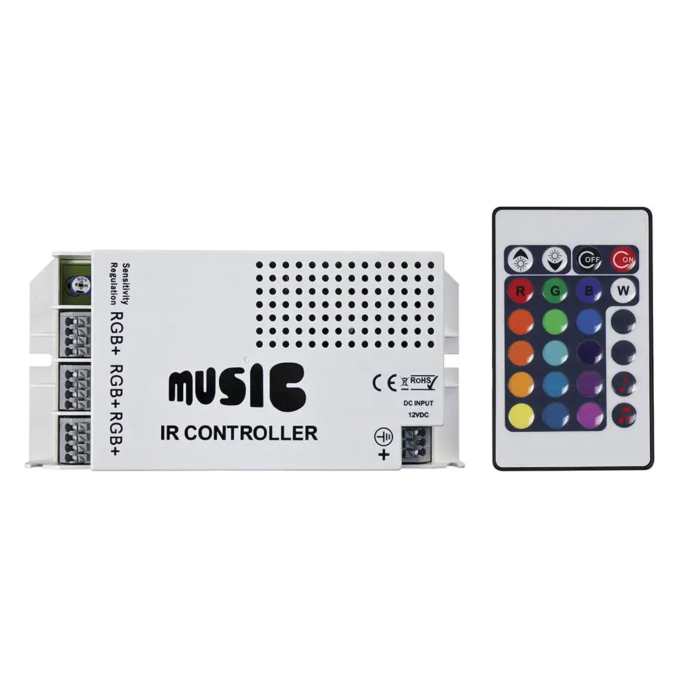 HEISE Sound Activated RGB Controller w/IR Remote [HE-RGBSAC-1] - Lighting