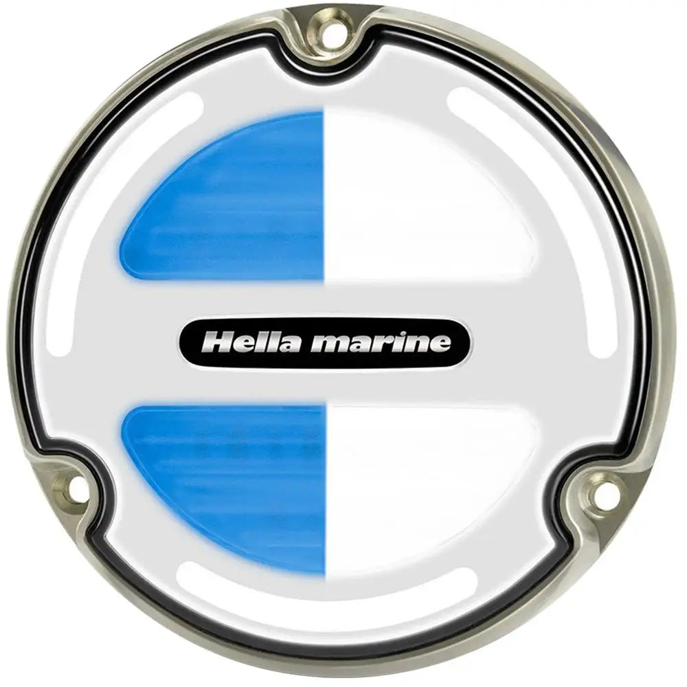 Hella Marine Apelo A3 White/Blue Underwater Light - Bronze - White Lens [016830001] - Underwater Lighting