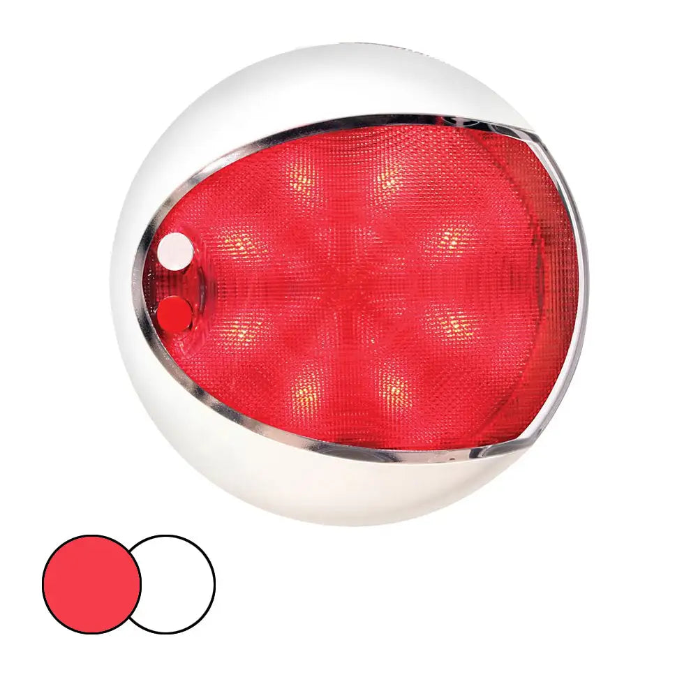 Hella Marine EuroLED 130 Surface Mount Touch Lamp - Red/White LED - White Housing [959950121] - Interior / Courtesy
