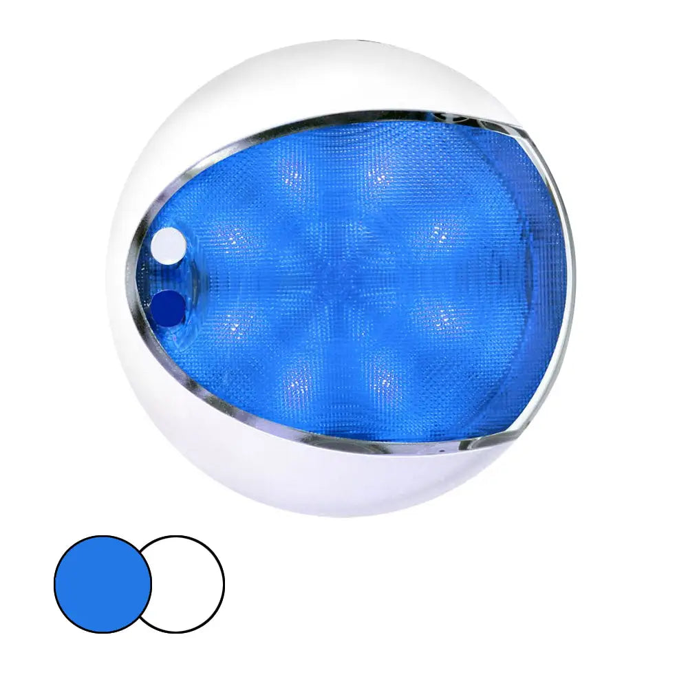 Hella Marine EuroLED 175 Surface Mount Touch Lamp - Blue/White LED - White Housing [959951121] - Interior / Courtesy