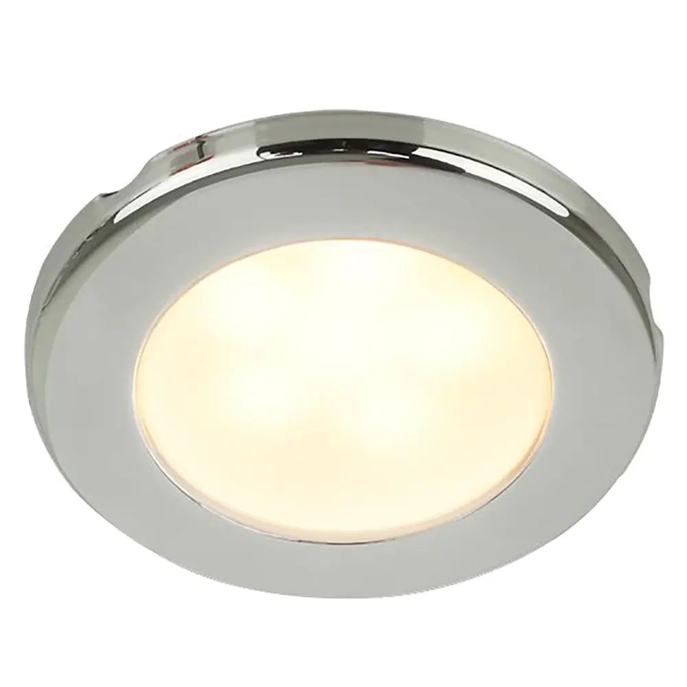 Hella Marine EuroLED 75 3’’ Round Screw Mount Down Light - Warm White LED - Stainless Steel Rim - 24V [958109121]