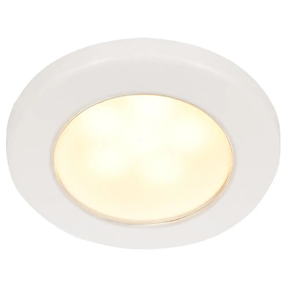 Hella Marine EuroLED 75 3’’ Round Screw Mount Down Light - Warm White LED - White Plastic Rim - 12V [958109011]