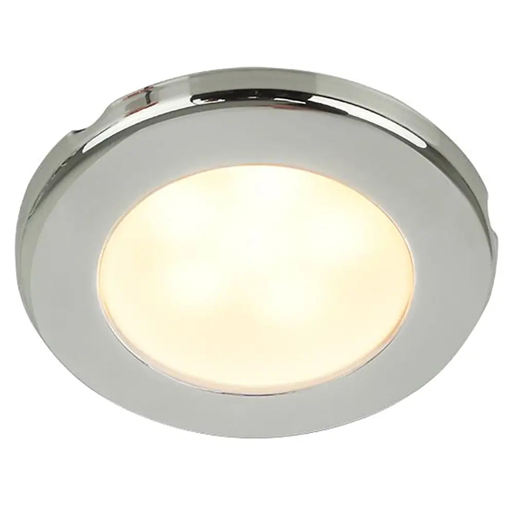 Hella Marine EuroLED 75 3’’ Round Screw Mount Down Light - Warm White LED - Stainless Steel Rim - 12V [958109021]