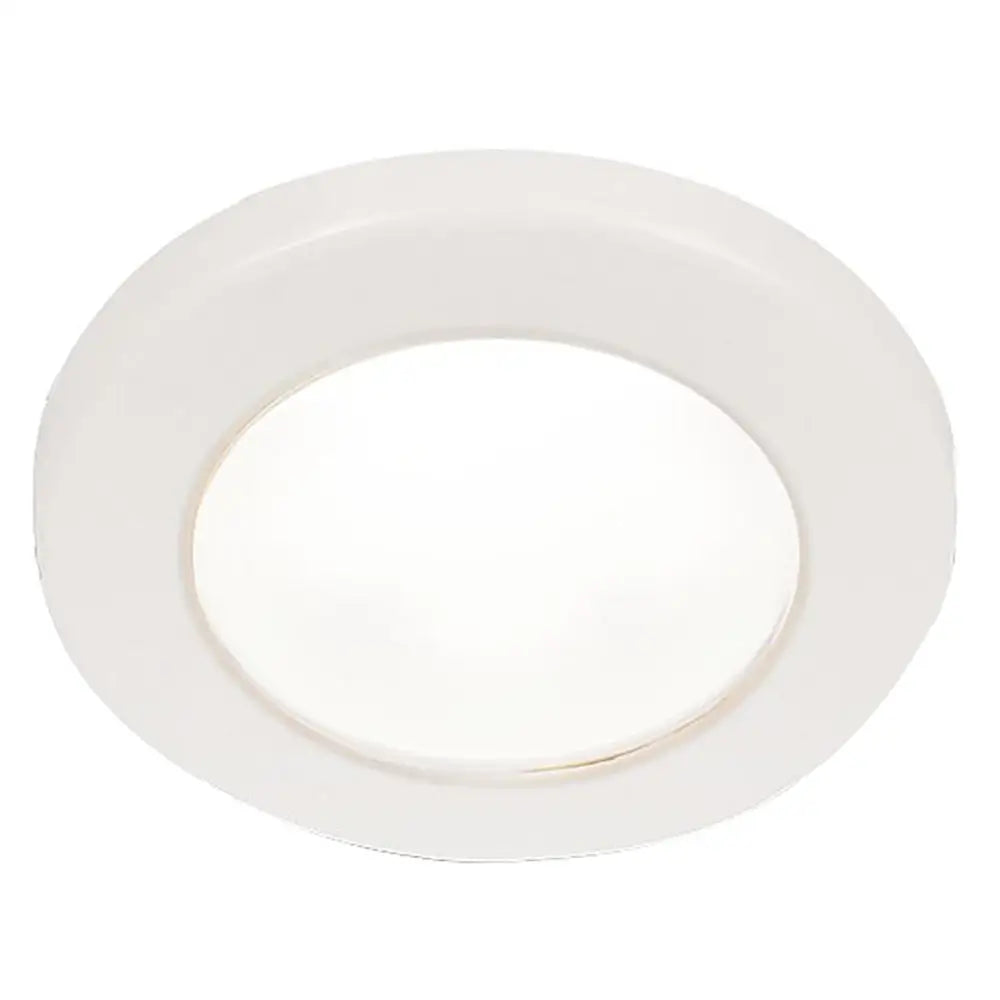 Hella Marine EuroLED 75 3’’ Round Screw Mount Down Light - White LED - White Plastic Rim - 24V [958110111] - Dome/Down