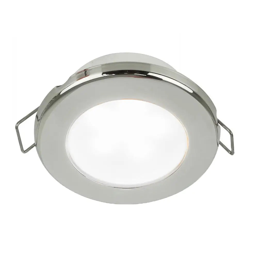 Hella Marine EuroLED 75 3’’ Round Spring Mount Down Light - White LED - Stainless Steel Rim - 12V [958110521]