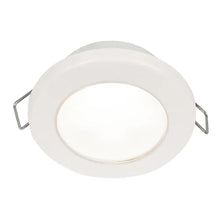 Hella Marine EuroLED 75 3’’ Round Spring Mount Down Light - White LED - White Plastic Rim - 12V [958110511] - Dome/Down