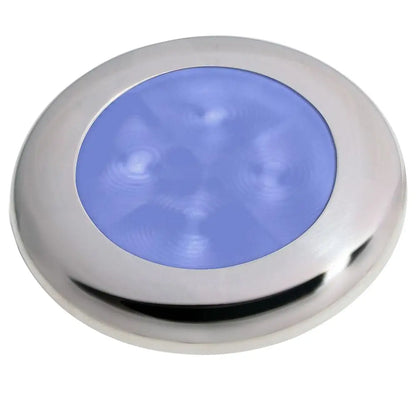 Hella Marine Polished Stainless Steel Rim LED Courtesy Lamp - Blue [980503221] - Interior / Courtesy Light