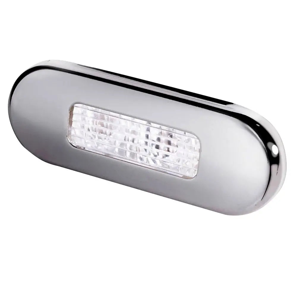 Hella Marine Surface Mount Oblong LED Courtesy Lamp - White LED - Stainless Steel Bezel [980869301] - Interior