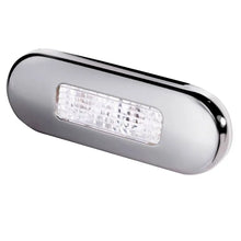 Hella Marine Surface Mount Oblong LED Courtesy Lamp - White LED - Stainless Steel Bezel [980869301] - Interior