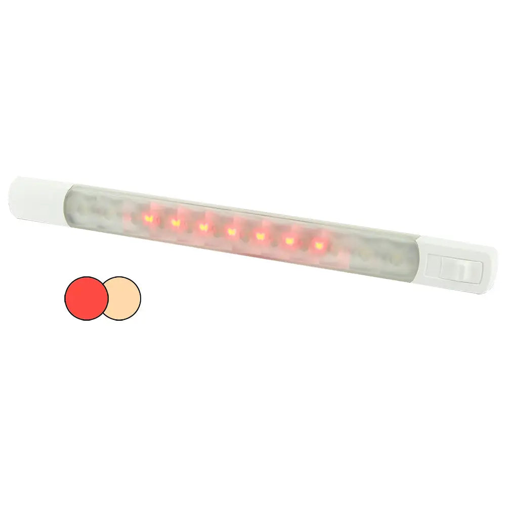 Hella Marine Surface Strip Light w/Switch - Warm White/Red LEDs - 12V [958121101] - Interior / Courtesy Light